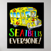 Seatbelts Everyone Fun Magic School Bus Driver Job Poster (Voorkant)