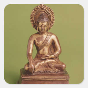 Seated Buddha Vierkante Sticker