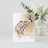 Seated Caracal 2009 Briefkaart (Staand voorkant)