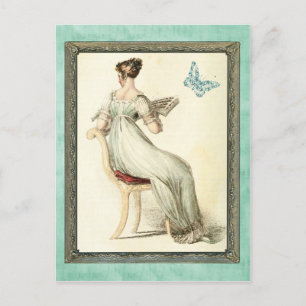 Seated Regency Lady - Turquoise Briefkaart