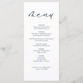 SEATERNAL Ocean Waves Nautisch Monogram Bruiloft Menu (Voorkant)