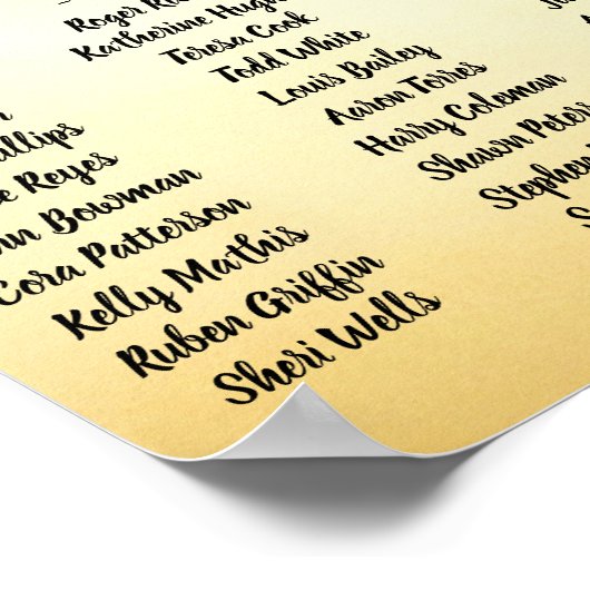 Seating Chart Poster - Doves Design (Coin)