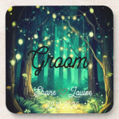 Seating Name Tag Wedding Bier Onderzetter (Voorkant)