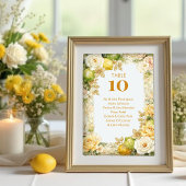 Seating Table Luxury Mediterranean Lemons & Flower