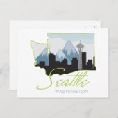 Seatle Washington Briefkaart (Voorkant / Achterkant)