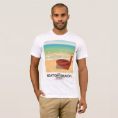 Seaton Beach Devon  poster T-shirt (Voorkant volledig)