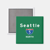 Seattle 5 magneet (Voorkant / Achterkant)