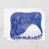 Seattle blanc hiver Carte de vacances, coussin, ch (Devant / Derrière)