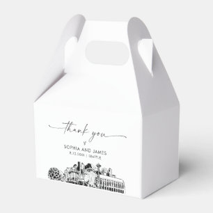 Seattle bruiloft gepersonaliseerde gunst box bedankdoosjes