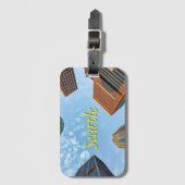 Seattle City Skyline Bagagelabel (Voorkant (verticaal))