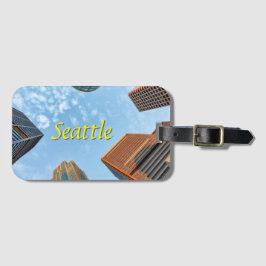 Seattle City Skyline Bagagelabel