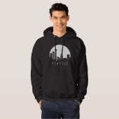 Seattle City Skyline Hoodie (Voorkant volledig)