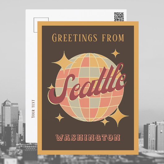 Seattle City Washington Retro Briefkaart
