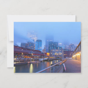 Seattle CityScape bij zonsopgang Briefkaart