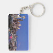 Seattle, Downtown en Mt. Rainier in de schemering Sleutelhanger (achterkant)