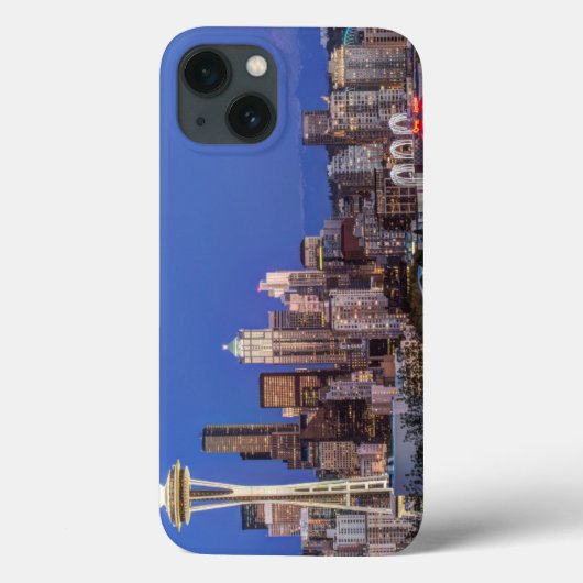 Seattle, Downtown en Mt. Rainier in Twilight Case-Mate iPhone Case (Achterkant)