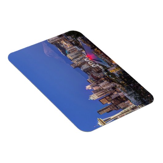 Seattle, Downtown en Mt. Rainier in Twilight Magneet (Rechterzijde)