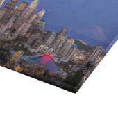 Seattle, Downtown en Mt. Rainier in Twilight Snijplank (Hoek)