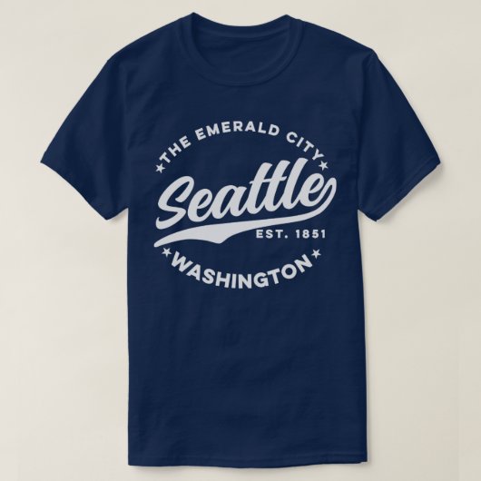 Seattle Emerald City Washington VS T-shirt (Design voorkant)