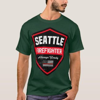 Seattle Fire Rescue Brandweerman Eerste Responder T-shirt