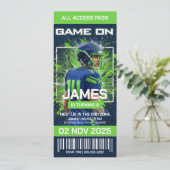 Seattle Football Ticket Birthday Invitation (Debout devant)