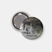 Seattle Fremont Troll #1 Round Magnet Magneet (Voorkant / Achterkant)