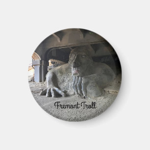 Seattle Fremont Troll #1 Round Magnet Magneet