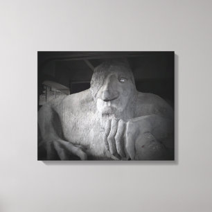 Seattle Fremont Troll Canvas (diverse formaten) Afdruk