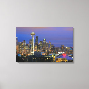Seattle gezien vanuit Kerry Park in Queen Anne Canvas Afdruk