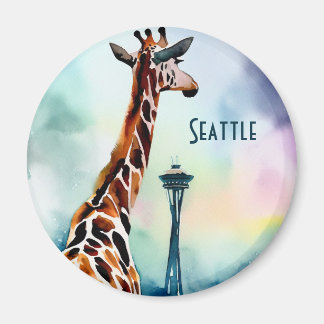 Seattle Giraffe Magnet Magneet