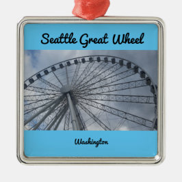 Seattle Great Wheel Puget Sound Washington Metalen Ornament