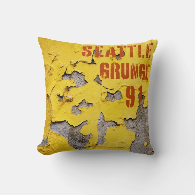 Seattle Grunge Muziek 1991 Kussen (Voorkant)