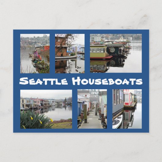 Seattle Houseboten Collage Briefkaart (Voorkant)