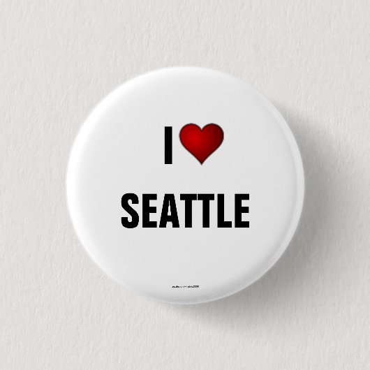 Seattle: I Love Seattle pinback button (Voorkant)
