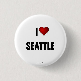 Seattle: I Love Seattle pinback button
