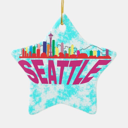 Seattle Keramisch Ornament (Voorkant)