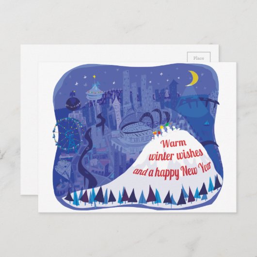 Seattle kerstkaart feestdagenkaart (Voorkant / Achterkant)