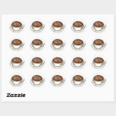 Seattle latte koffiekopje latte cappuccino barista ronde sticker (Vel)