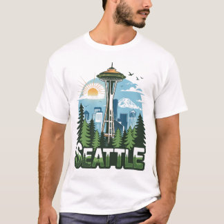 Seattle Lief Grappig T-Shirt Cadeau Voor Hem Haar