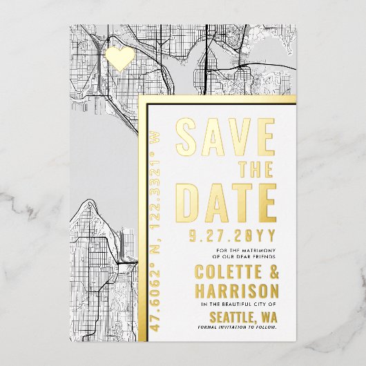 Seattle Liefdeszoeker | Trouw Huwelijk Uitnodiging (Voorkant)