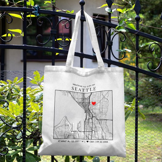 Seattle Love Locator | Weddenschap Tote Bag