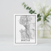 Seattle Map Briefkaart (Staand voorkant)