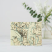  Seattle Map Briefkaart (Staand voorkant)