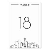 Seattle, Mariage de l'Ohio | Numéro de table (Dos)