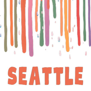 Seattle motregen t-shirt