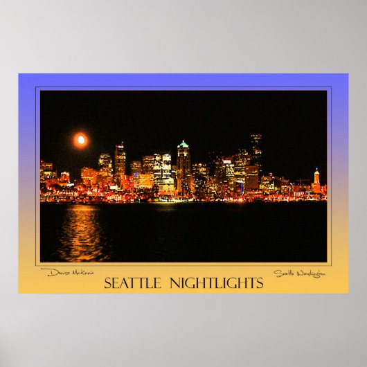Seattle Nightlights Poster (Voorkant)