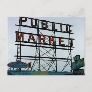 Seattle Open Fish Market Briefkaart