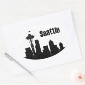 Seattle Ovale Sticker (Envelop)