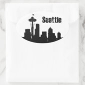 Seattle Ovale Sticker (Tas)
