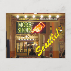 Seattle. Pike Street Market Staircase Briefkaart